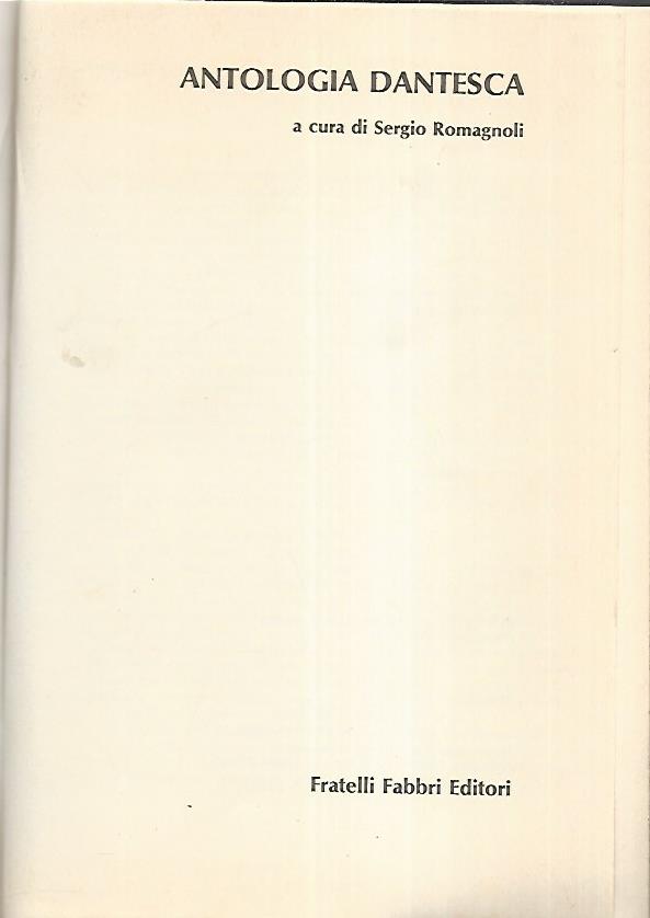 Antologia dantesca - copertina