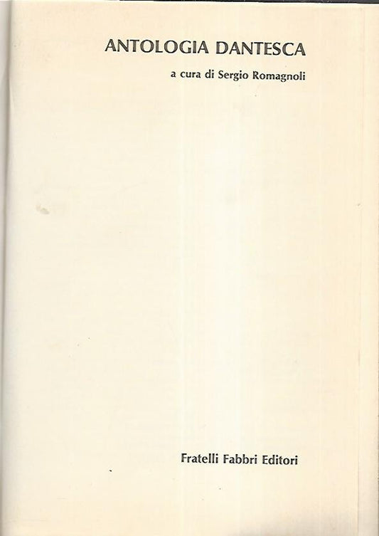 Antologia dantesca - copertina