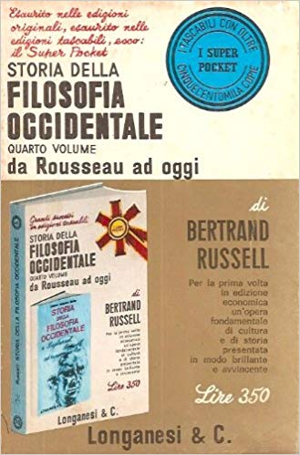 Storia della filosofia occidentale. Quarto volume. Da Rousseau ad oggi - copertina
