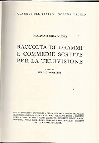 Raccolta di drammi e commedie scritte per la televisione - copertina