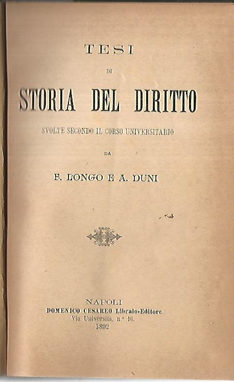 Tesi di storia del diritto - copertina