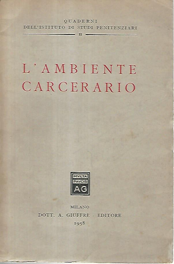 L'ambiente carcerario - copertina