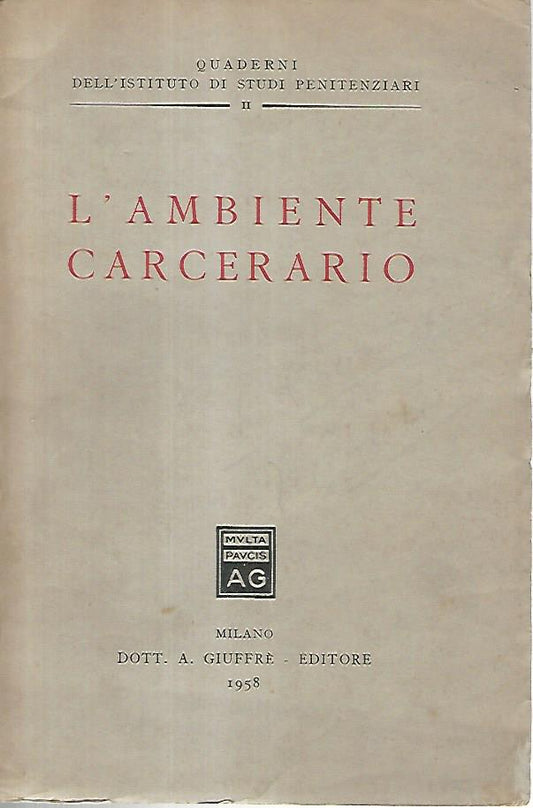 L'ambiente carcerario - copertina