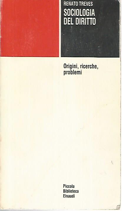 Sociologia del diritto. Origini,ricerche,problemi - copertina