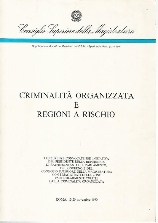 Criminalità organizzata e regioni a rischio - copertina