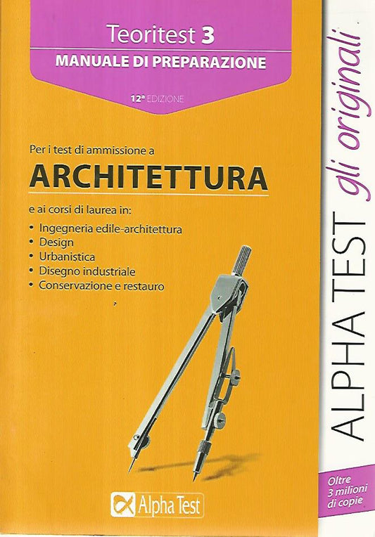 Manuale di preparazione per i test di ammissione a architettura - copertina