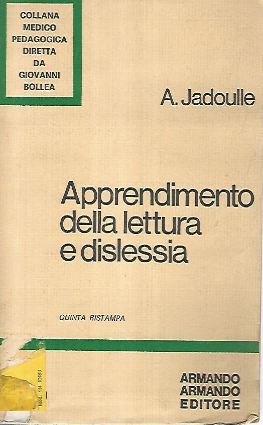 Apprendimento della lettura e dislessia - copertina