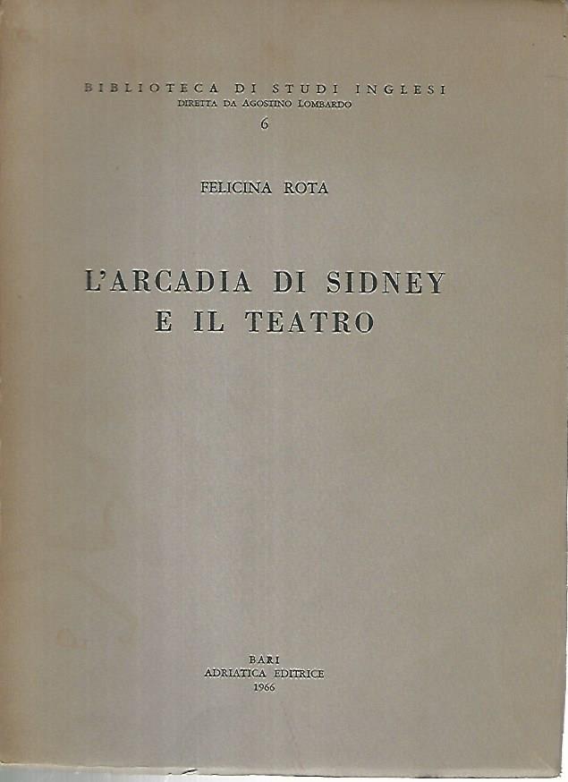 L'Arcadia di Sidney e il teatro - copertina