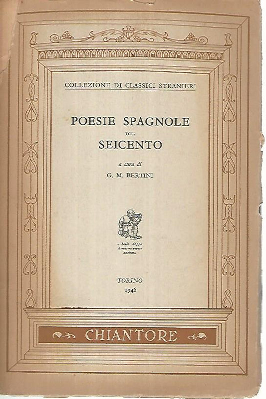 Poesie spagnole del seicento - copertina