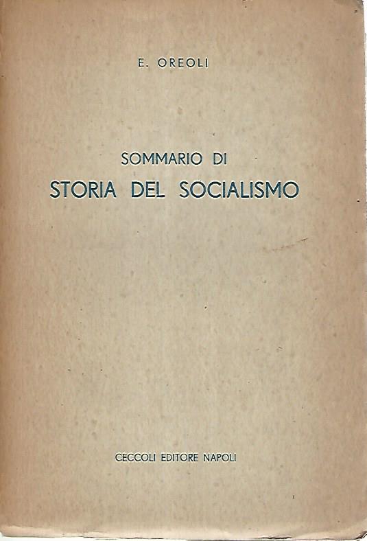 Sommario di storia del socialismo - copertina