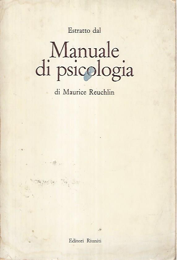 Estratto dal manuale di psicologia - copertina