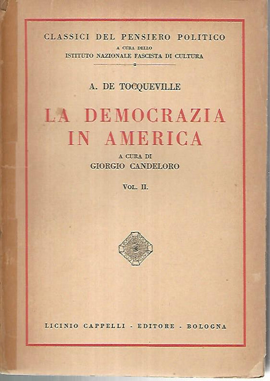 La democrazia in America. Vol II - copertina
