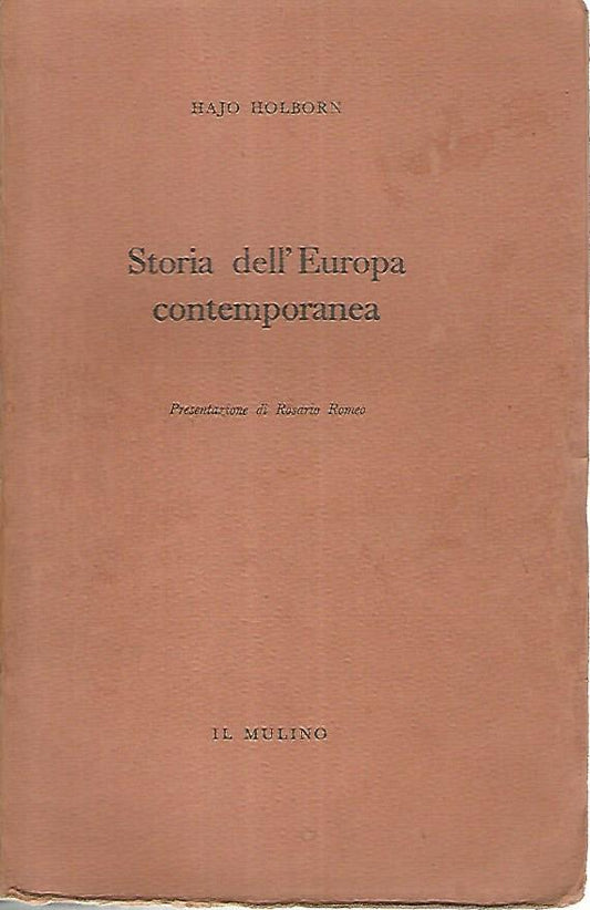 Storia dell'Europa contemporanea - copertina