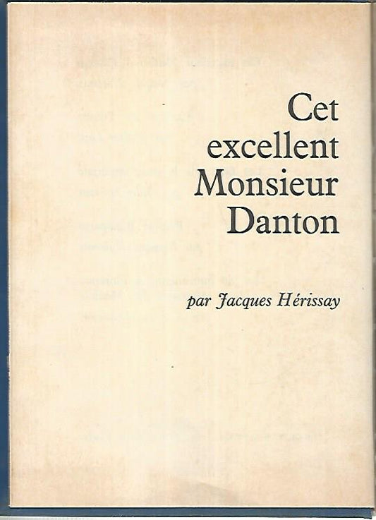 Cet excellentt Monsieur Danton - copertina