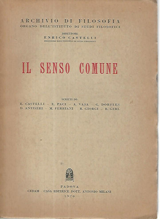 Il senso comune - copertina