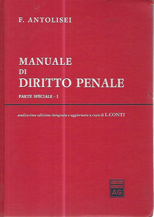 Manuale di diritto penale. Parte speciale I - copertina