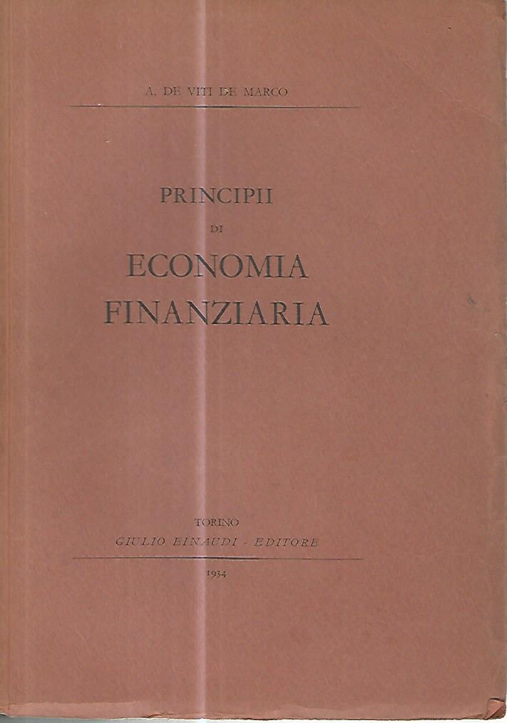 Principii di economia finanziaria - copertina