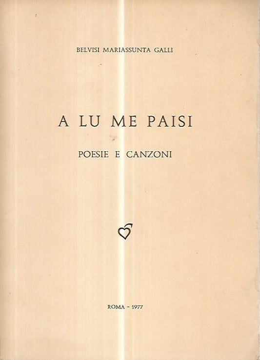 A lu me paisi. Poesie e canzoni - copertina
