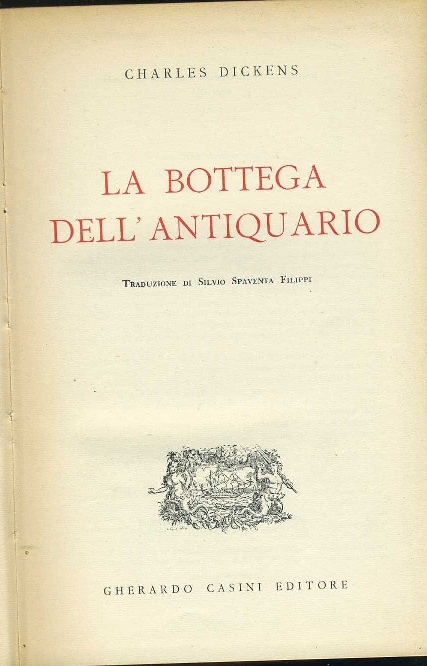 La bottega dell'antiquariato - copertina