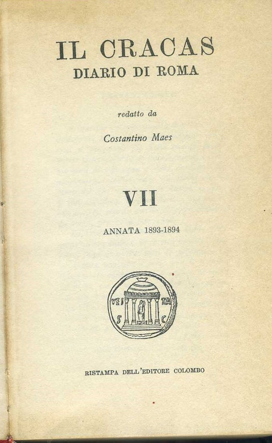 Il cracas. Diario di Roma VII - copertina