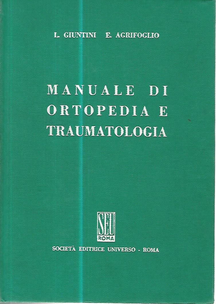 Manuale di ortopedia e traumatologia - copertina