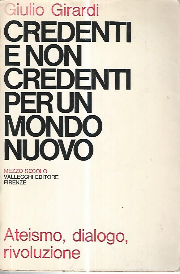 Credenti e non credenti per un mondo nuovo - copertina