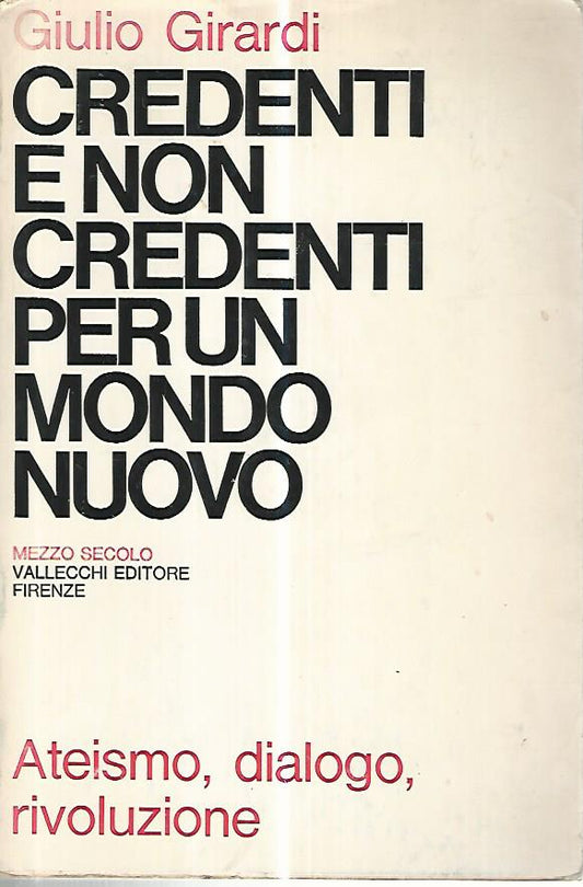 Credenti e non credenti per un mondo nuovo - copertina