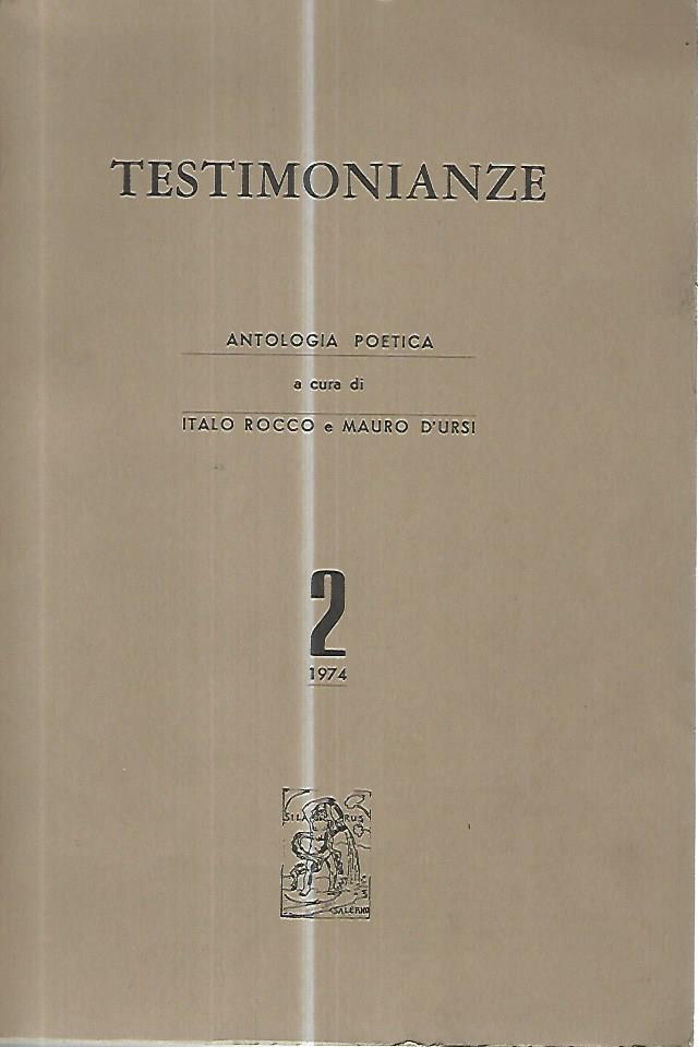 Testimonianze. Antologia poetica - copertina