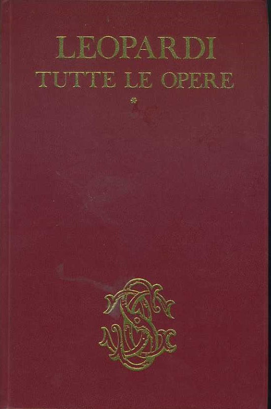Tutte le opere. Volume primo - copertina