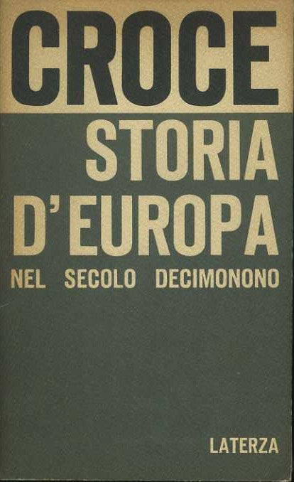 Storia d'Europa nel secolo decimonono - copertina