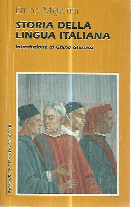 Storia della lingua italiana - copertina
