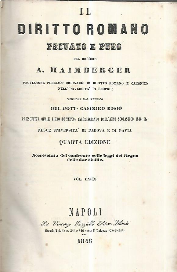 Il diritto romano privato e puro - copertina