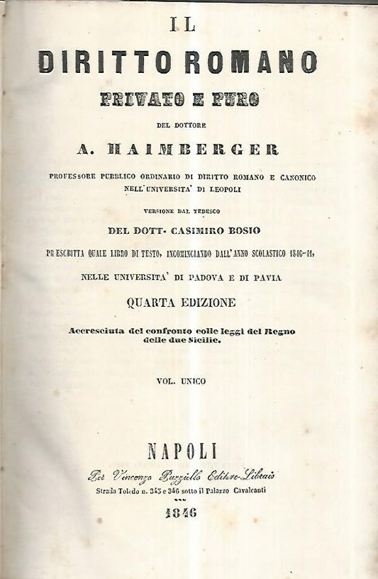 Il diritto romano privato e puro - copertina