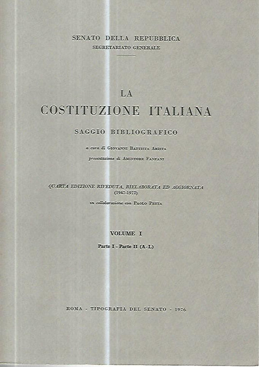 La costituzione italiana. Volume I-II - copertina