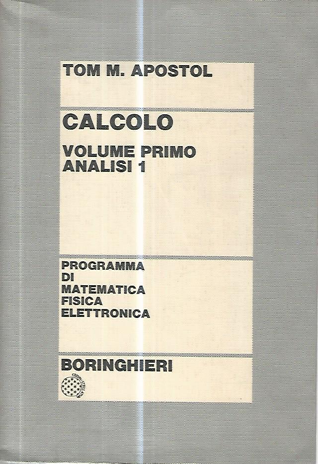 Calcolo. Volume primo. Analisi 1 - copertina