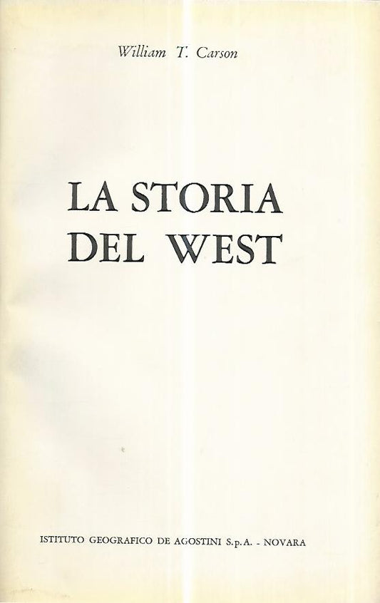 La storia del West - copertina