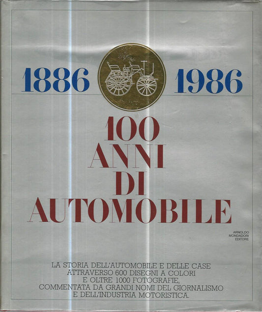 1886-1986 100 anni di automobili - copertina