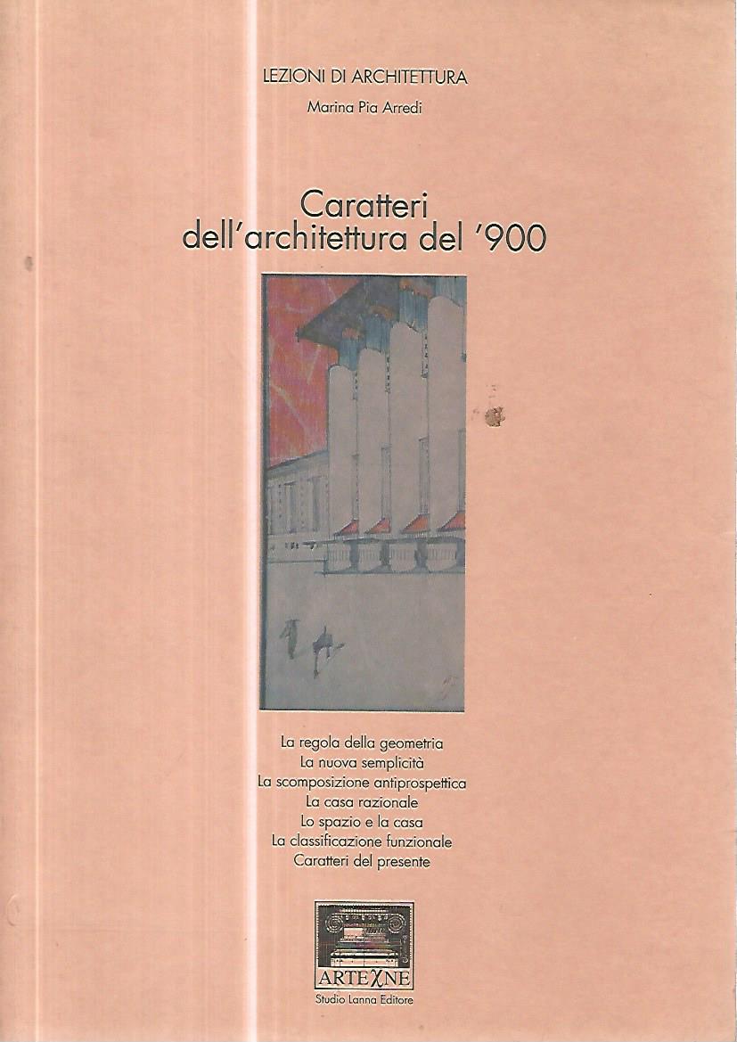 Caratteri dell'architettura del '900 - copertina