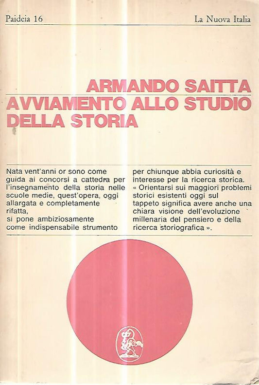 Avviamento allo studio della storia - copertina