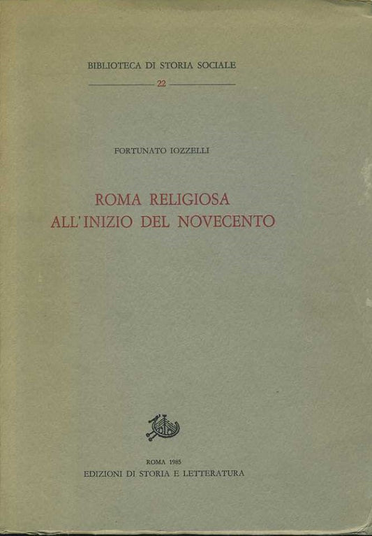 Roma religiosa all'inizio del novecento - copertina