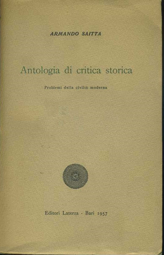 Antologia di critica storica - copertina