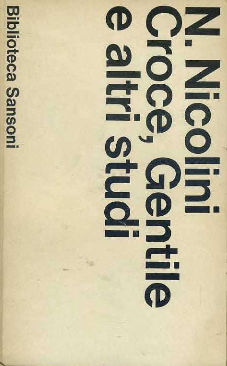 Croce, Nicolini e altri studi - copertina
