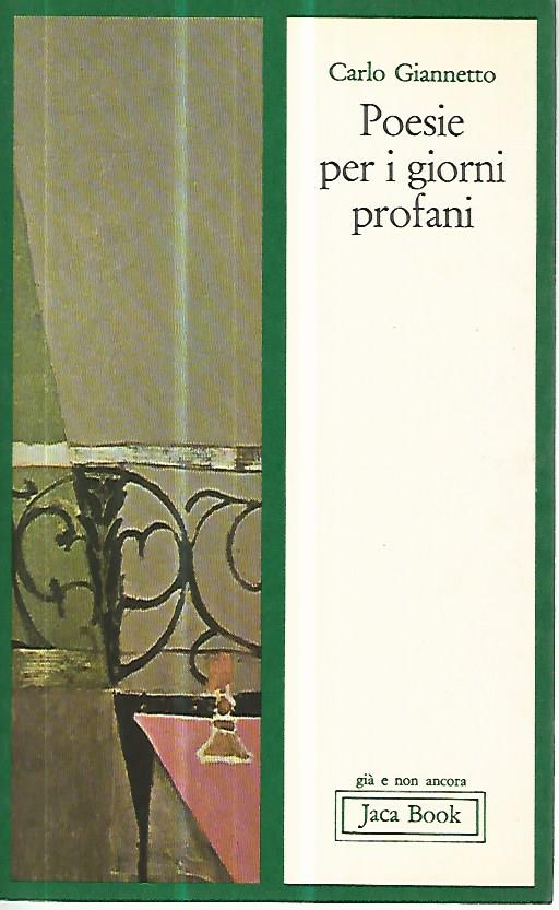 Poesie per i giorni profani - copertina