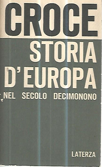 Storia d'Europa nel secolo decimonono - copertina