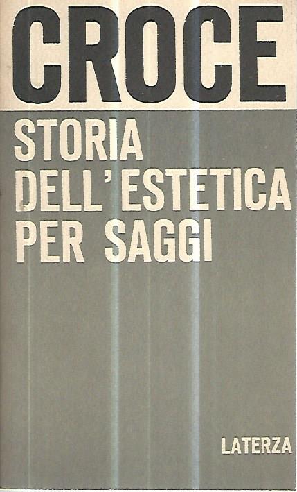 Storia dell'estetica per saggi - copertina