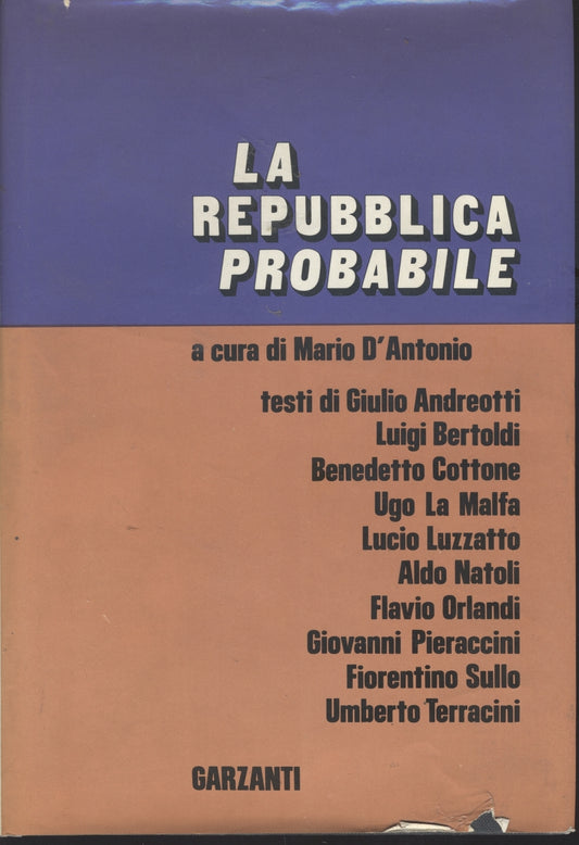 La repubblica probabile - copertina