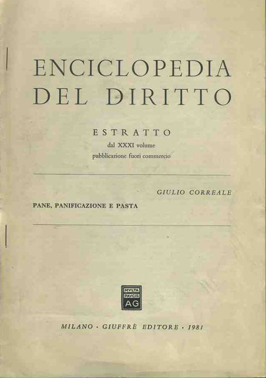 Enciclopedia del diritto. Estratto dal XXXI volume - copertina