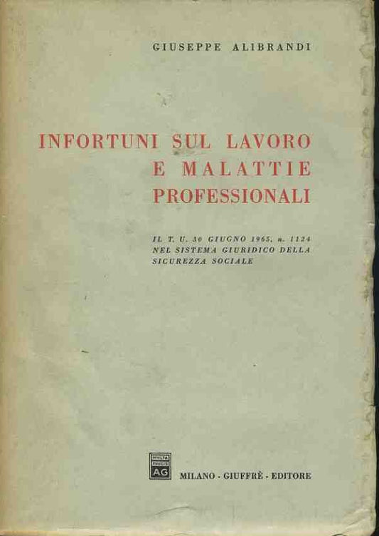 Infortuni sul lavoro e malattie professionali - copertina