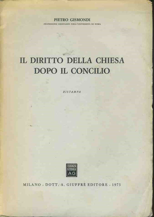 Il diritto della chiesa dopo il concilio - copertina