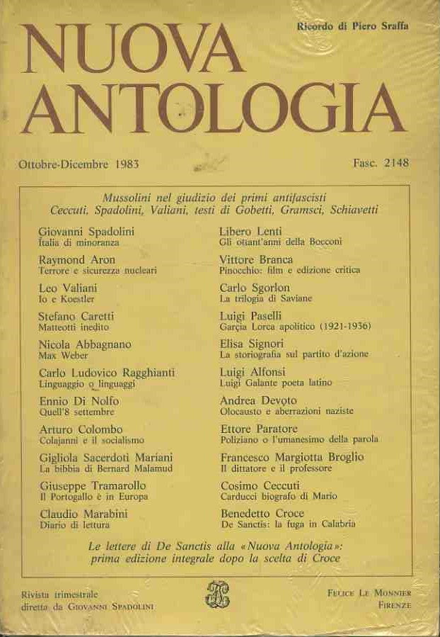 Nuova antologia. Ottobre- dicembre 1983 - copertina